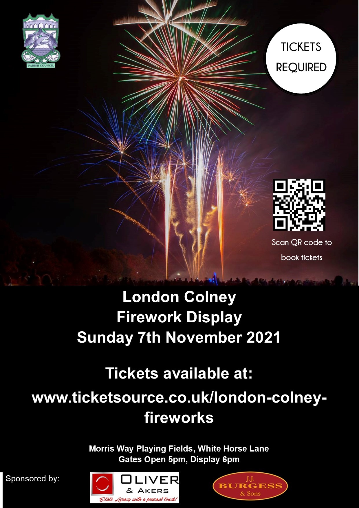 Tickets are now on sale for the London Colney Firework Display